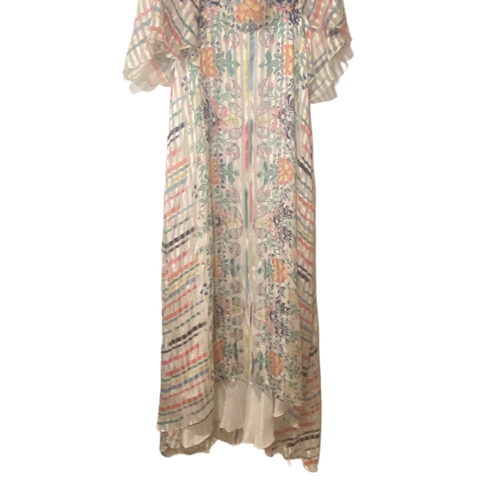 Designer Silk Vilshenko Multicolor Maxi Dress Extra Tall